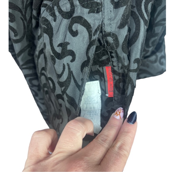 VTG 90’s Black/Brocade SACKABLES Reversible lightweight jacket Rainjacket Sz Md. - Picture 4 of 14